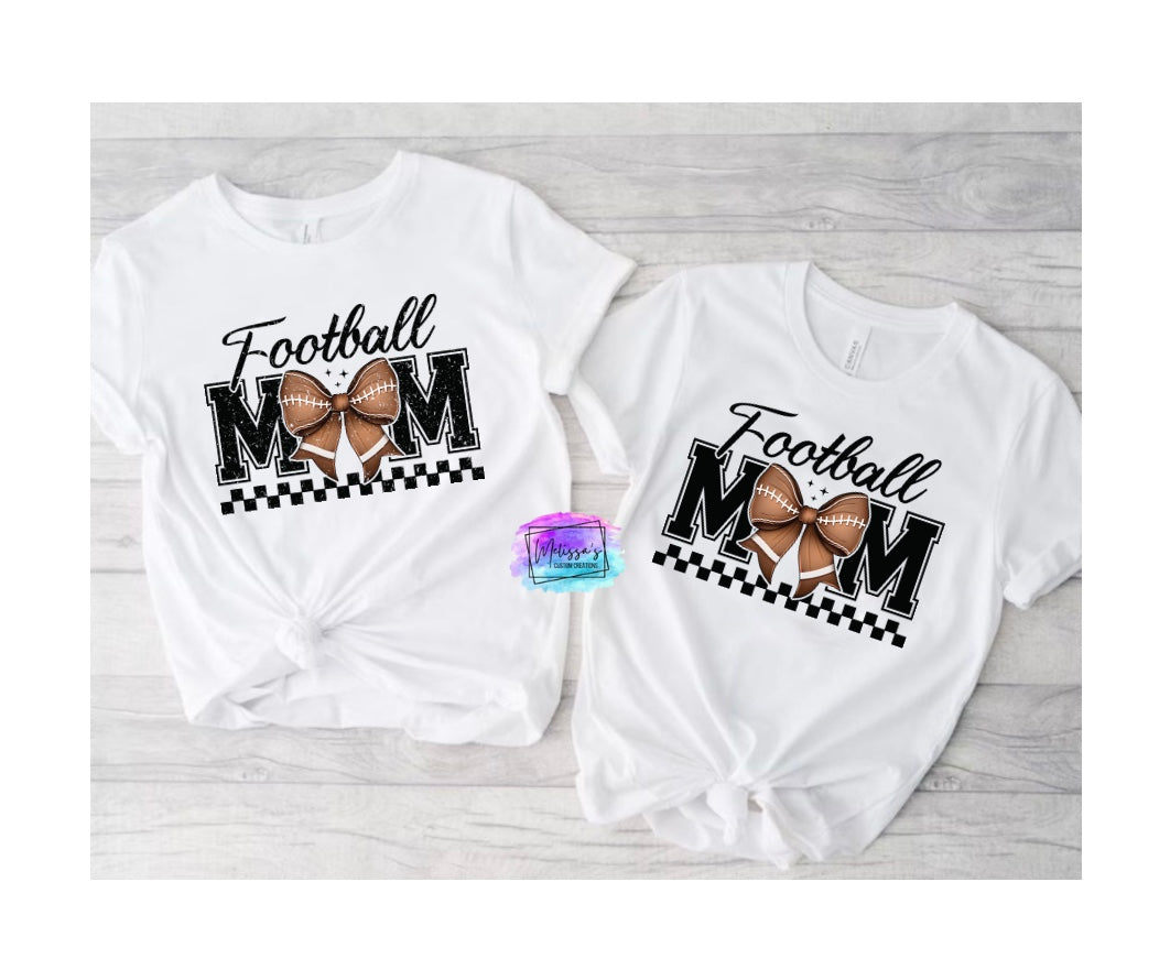 Football Mom Bow T-Shirt