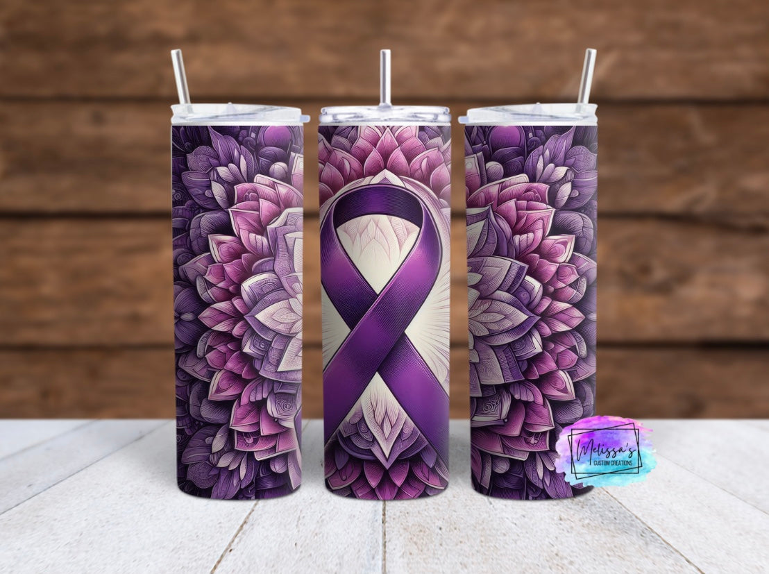 Domestic Violence Awareness Ribbon Tumbler