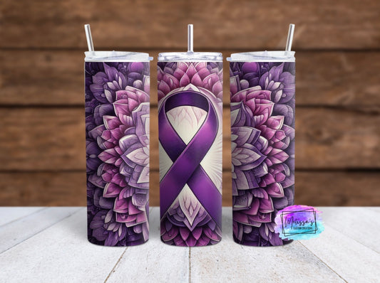 Domestic Violence Awareness Ribbon Tumbler