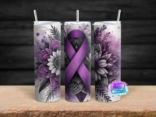 Domestic Violence Awareness Ribbon Tumbler