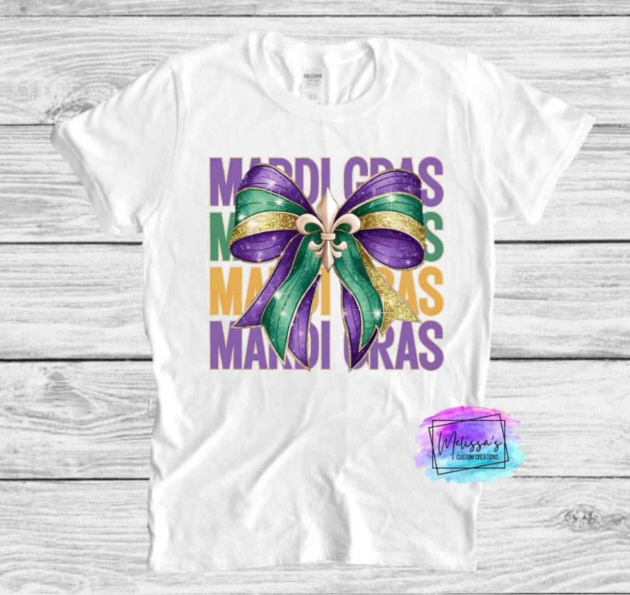 Mardi Gras Bow T-Shirt