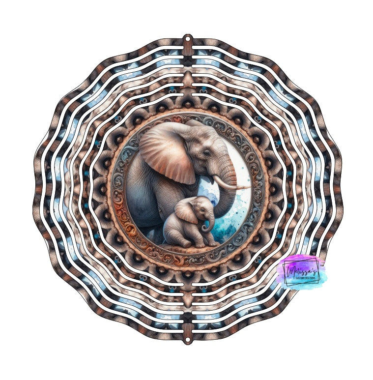 Elephants Wind Spinner