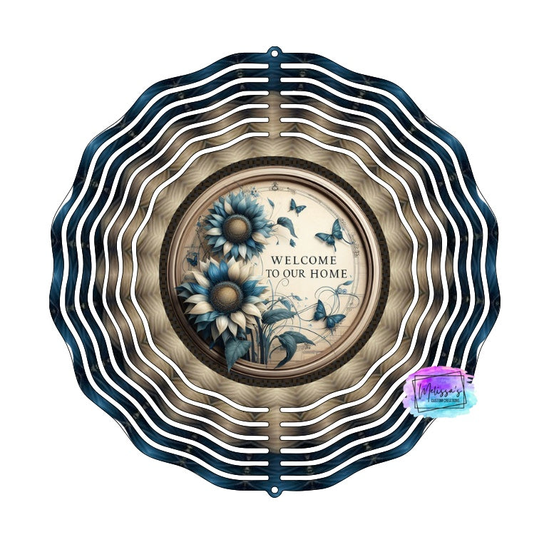 Welcome To Our Home Wind Spinner