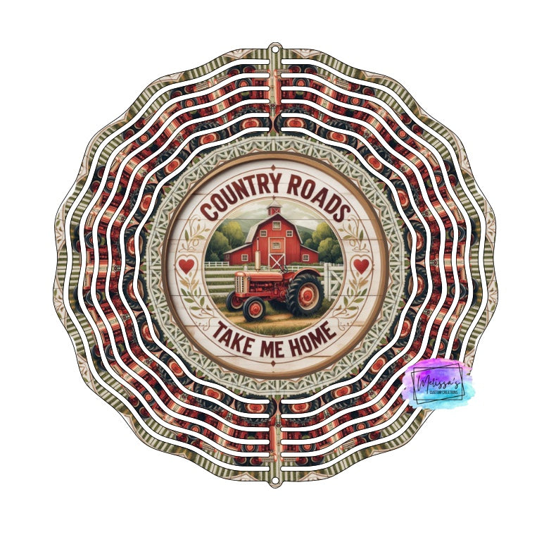Country Roads Take Me Home Wind Spinner