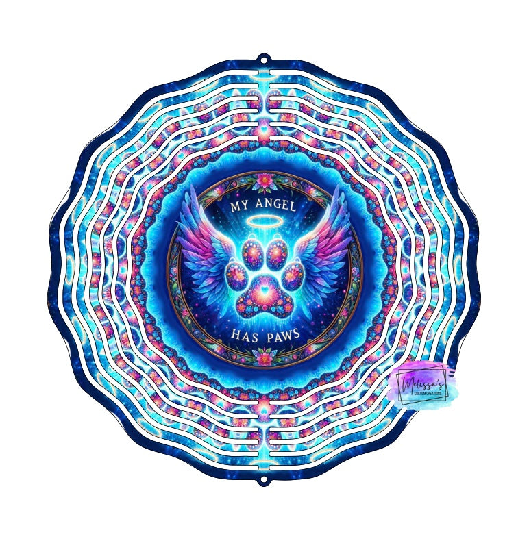 My Angel Has Paws Wind Spinner