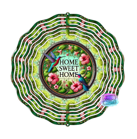 Hummingbirds Home Sweet Home Wind Spinner