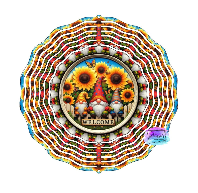 Gnomes Welcome Wind Spinner