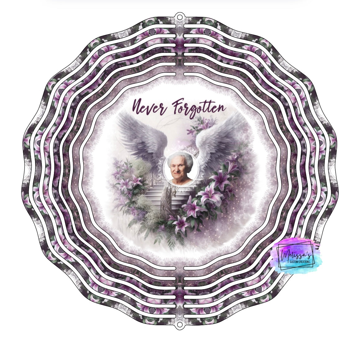 Personalized Never Forgotten Memorial Wind Spinner