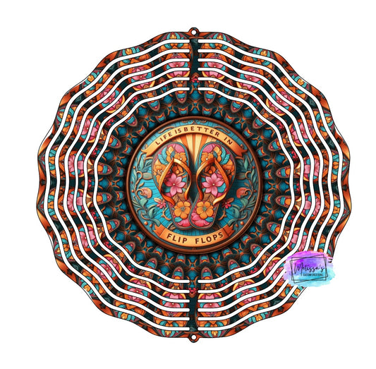 Life Is Better In Flipflops Wind Spinner