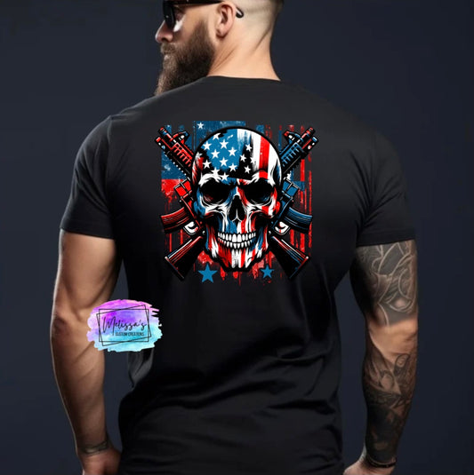 American Flag Skull T-Shirt