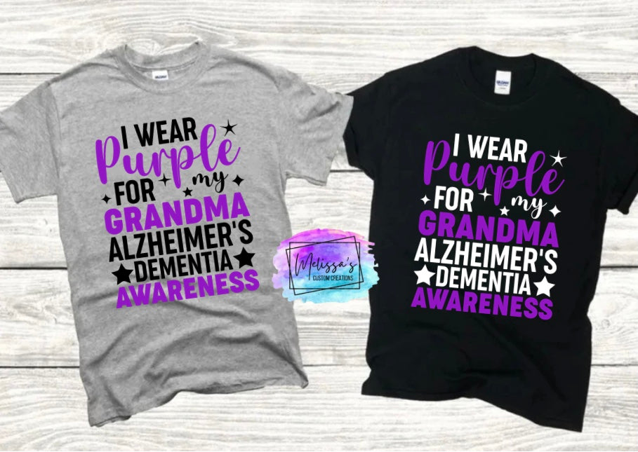 I Wear Purple for My Grandma T-Shirt