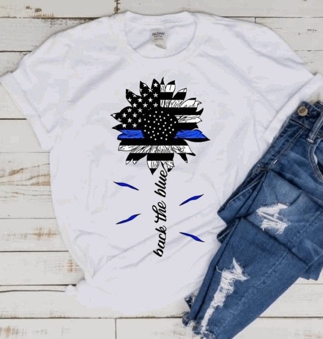 Back the Blue Sunflower T-Shirt