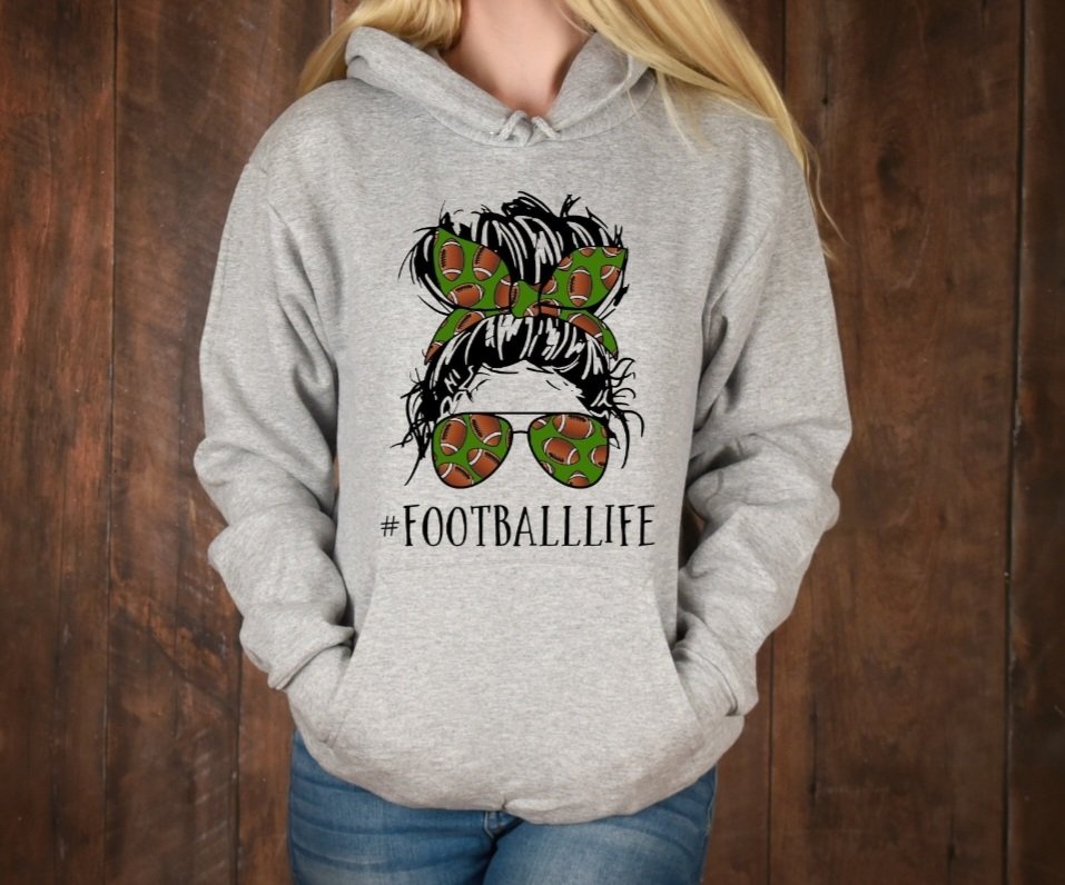 Messy Bun Football Life Shirt