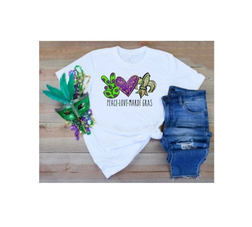 Peace, Love, Mardi Gras T-Shirt