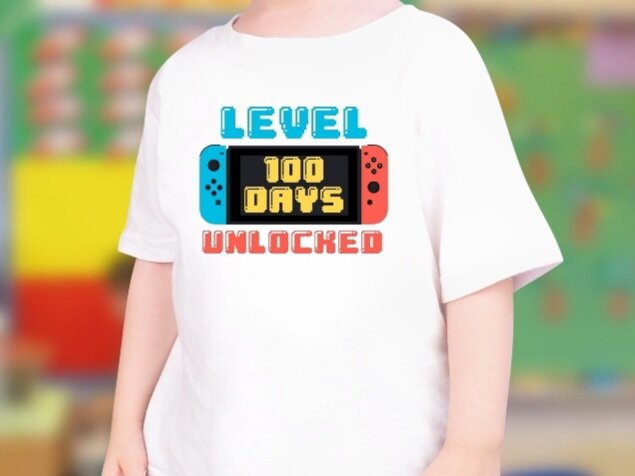 100 Days Level Unlocked T-Shirt