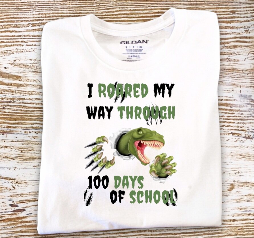 I Roared My Way Through 100 Days of School T-Shirt