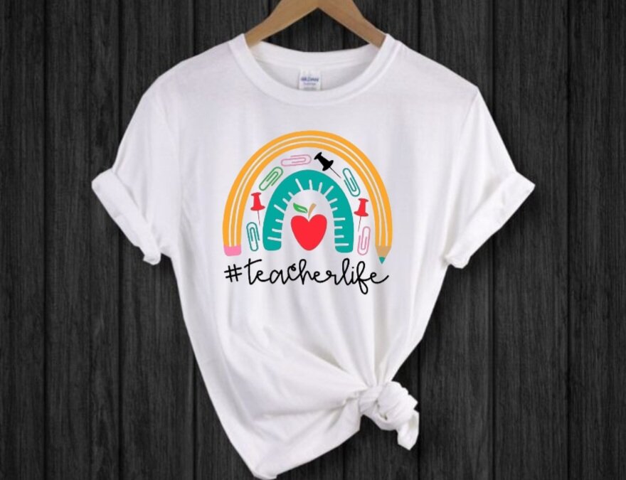 Teacher Life Rainbow T-Shirt