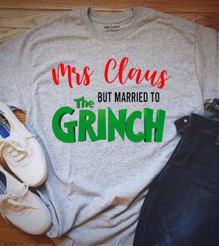 Mrs. Claus But Married To The Grinch T-Shirt