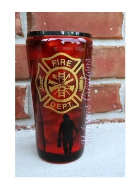 Personalized Fire Tumbler