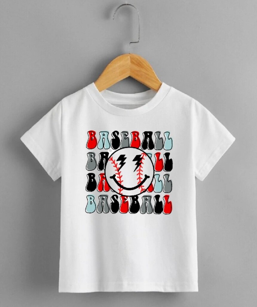 Baseball Smiley Face T-Shirt
