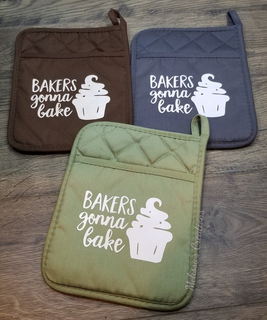 "Bakers Gonna Bake" Potholder (READY TO SHIP)