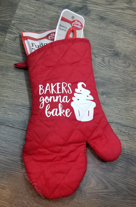 "Bakers Gonna Bake" Oven Mitt (READY TO SHIP)