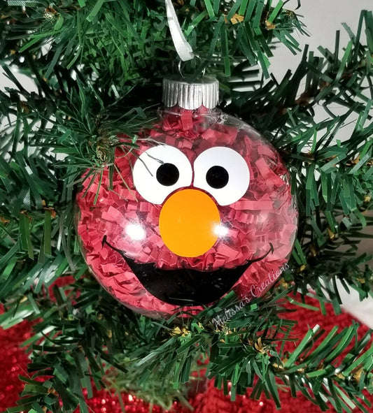 Elmo Inspired Ornament (READY TO SHIP)