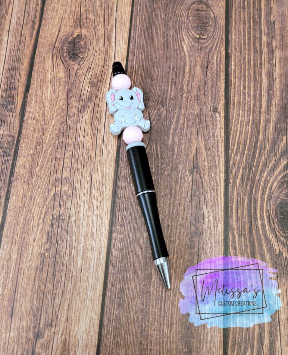 Elephant Beaded Pen (READY TO SHIP)