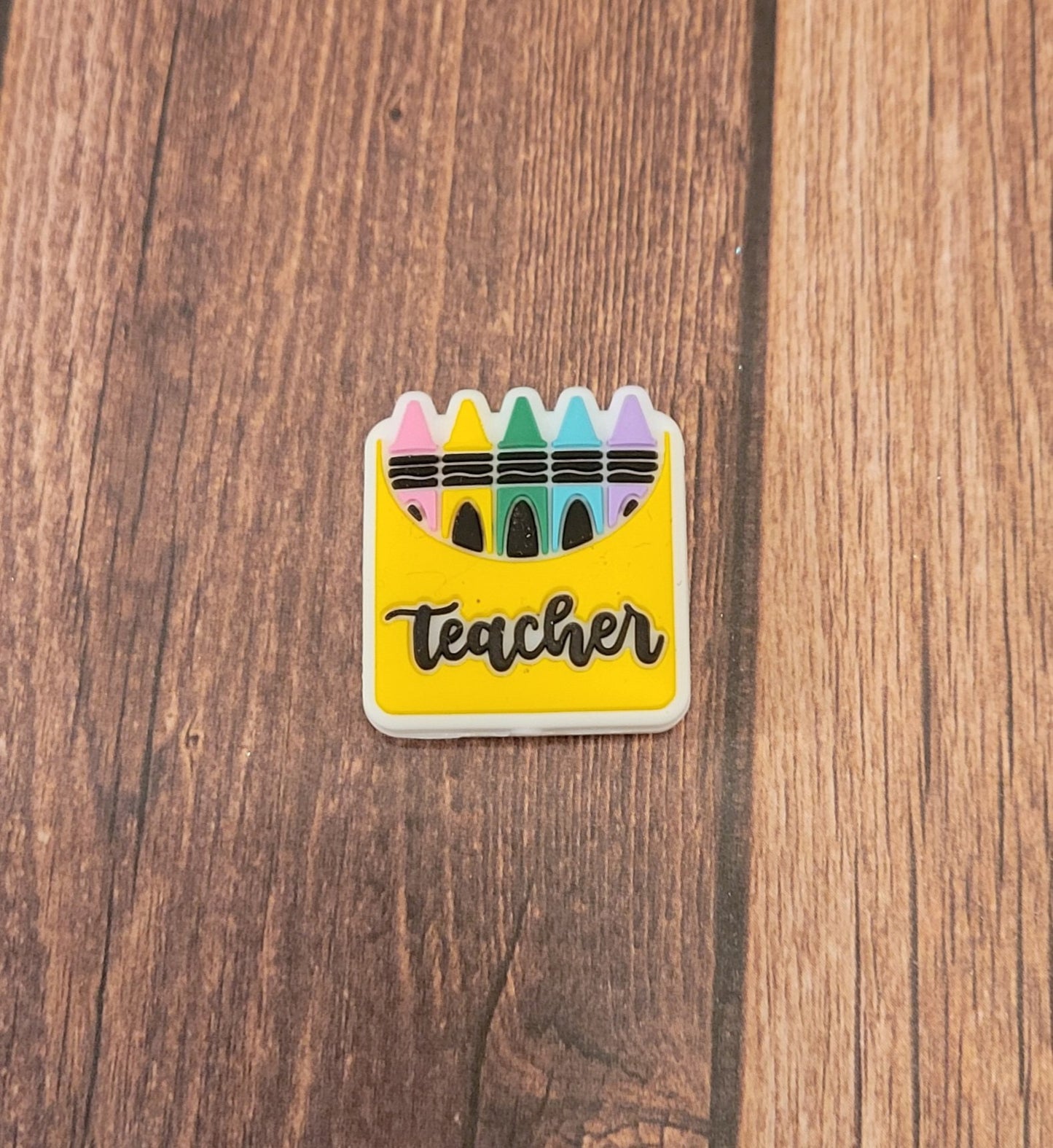 Teacher Crayons Focal Bead