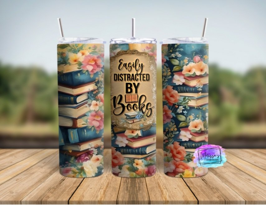 Easily Distracted By Books Tumbler