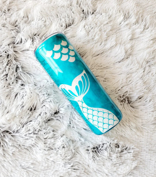 20oz Skinny Mermaid Tumbler (READY TO SHIP)