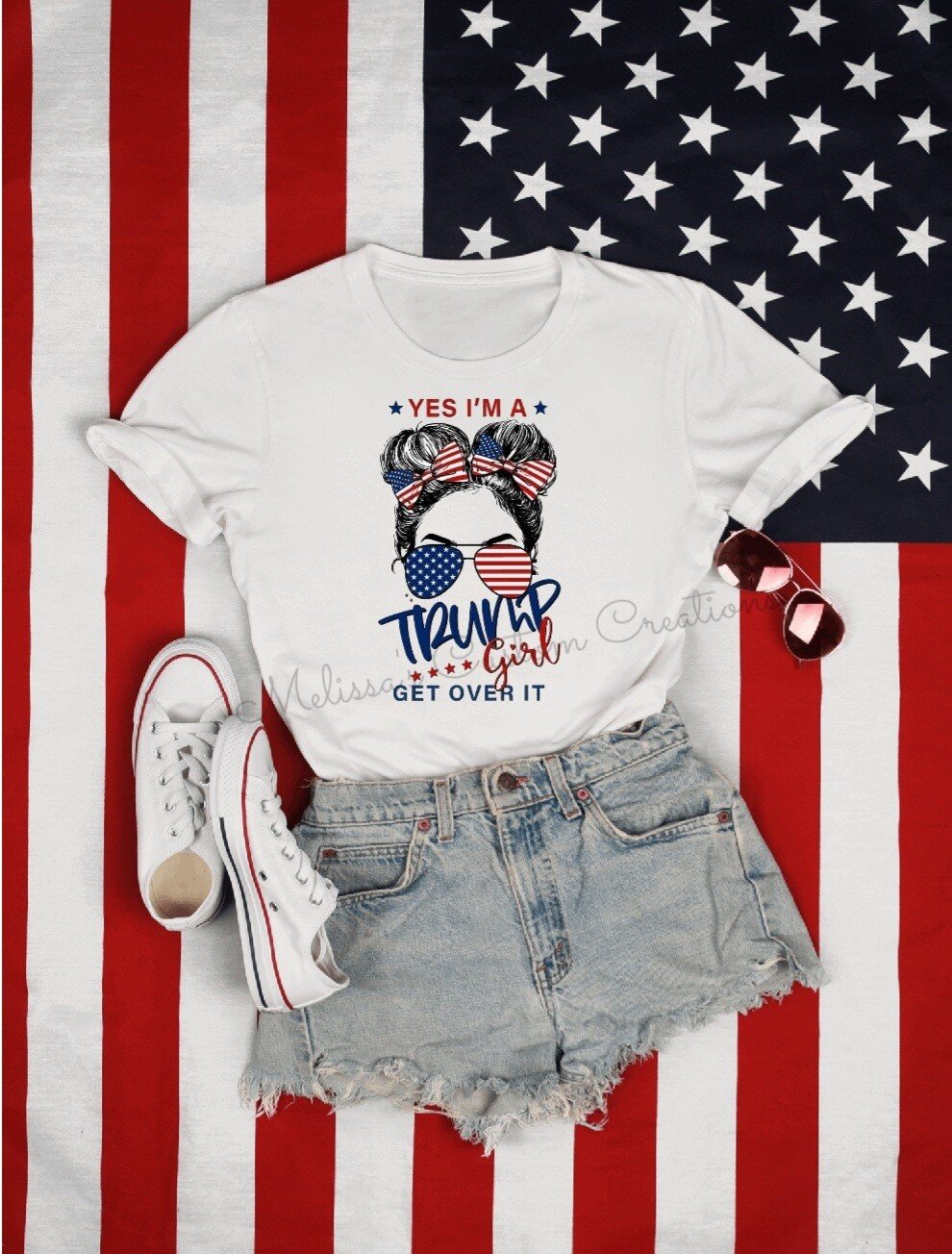 "Yes I'm A Trump Girl, Get over it" T-Shirt