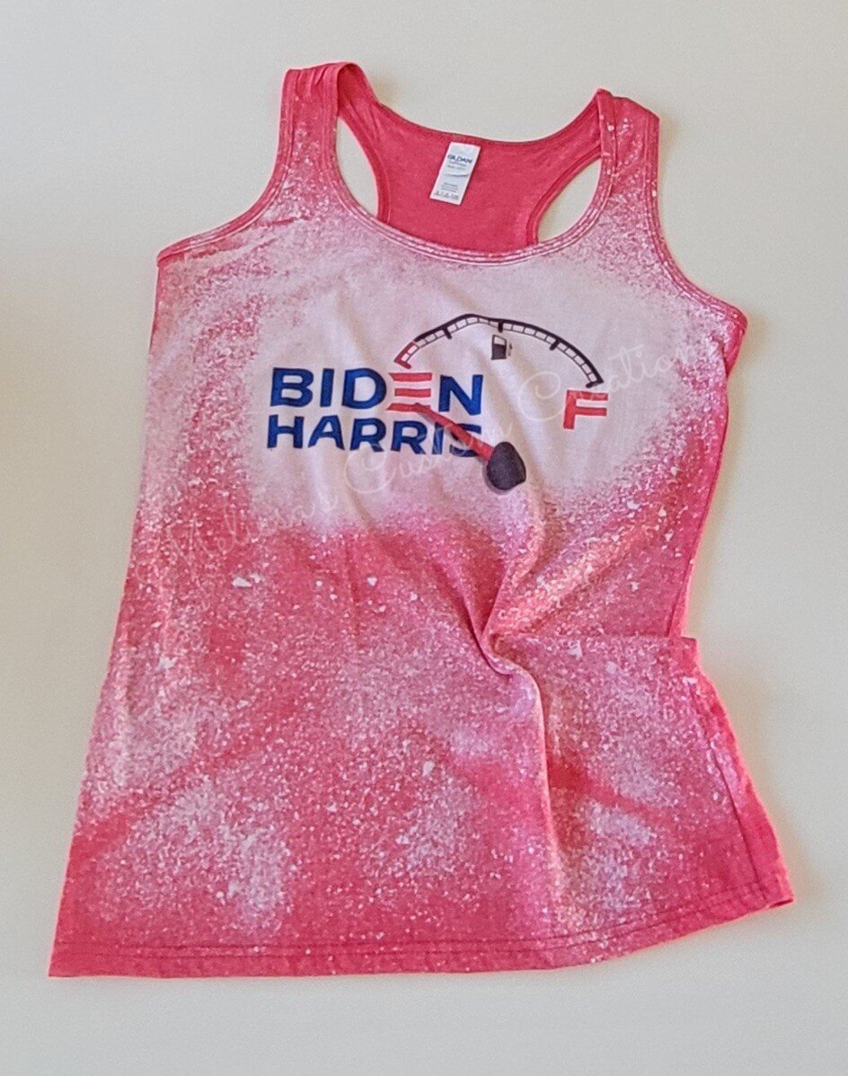Biden/Harris on Empty Bleached Tank Top