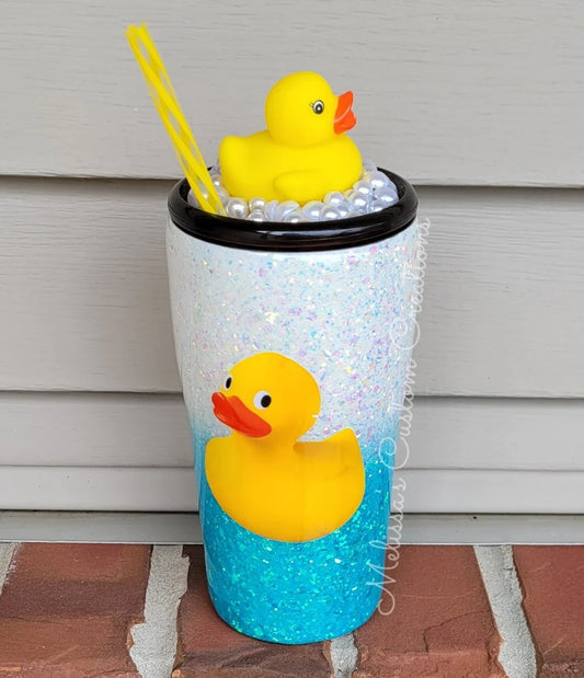 20oz Rubber Duck Tumbler with Topper (READY TO SHIP)