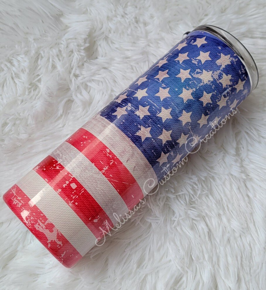 US Flag Tumbler