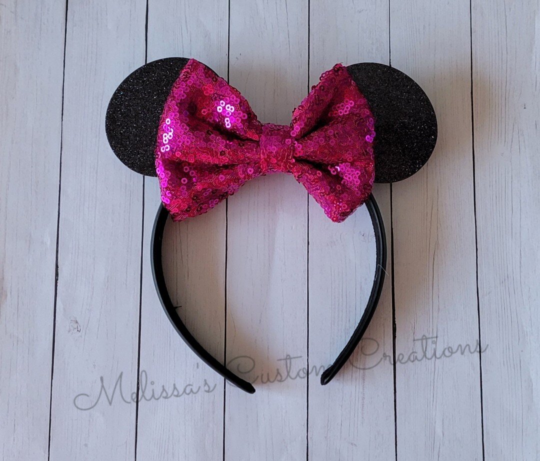 Mouse Ears with Bow Headband (Ready to Ship)