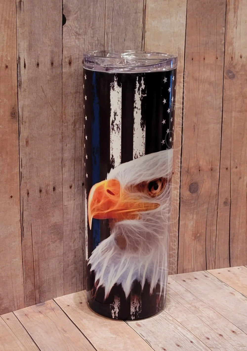 Back the Blue Eagle Flag Tumbler