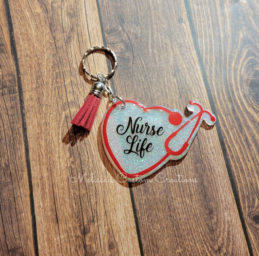Nurse Life Stethoscope Keychain (READY TO SHIP)