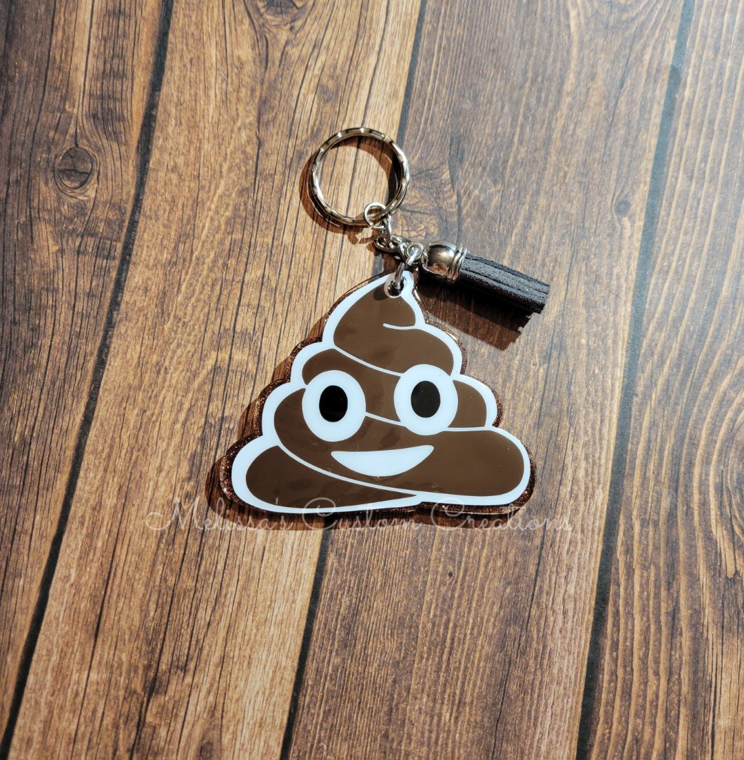 Poop Emoji Keychain (READY TO SHIP)