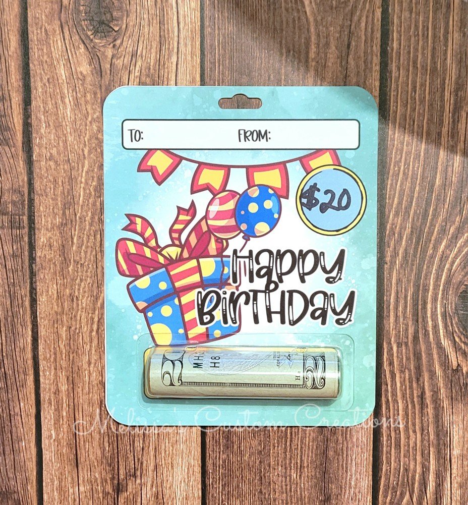 Happy Birthday Lip Balm Money Holder