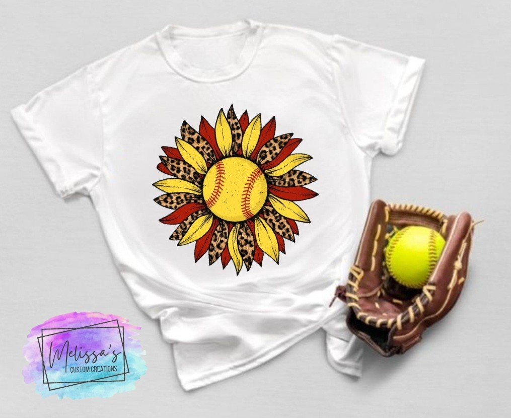 Softball Sunflower T-Shirt