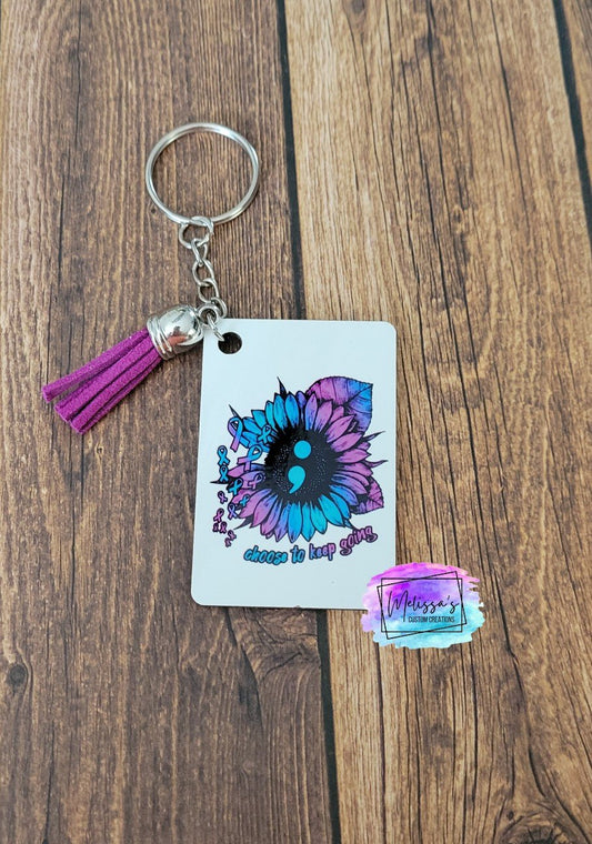 Choose to Keep Going Keychain