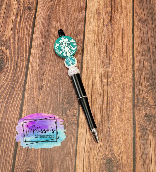 Coffee Beaded Pen (READY TO SHIP)