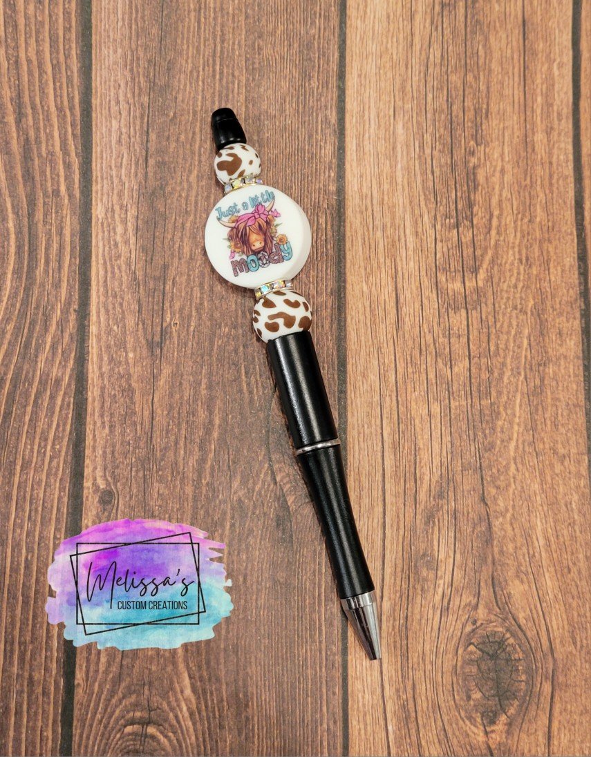 Just a Little Moody Beaded Pen (READY TO SHIP)