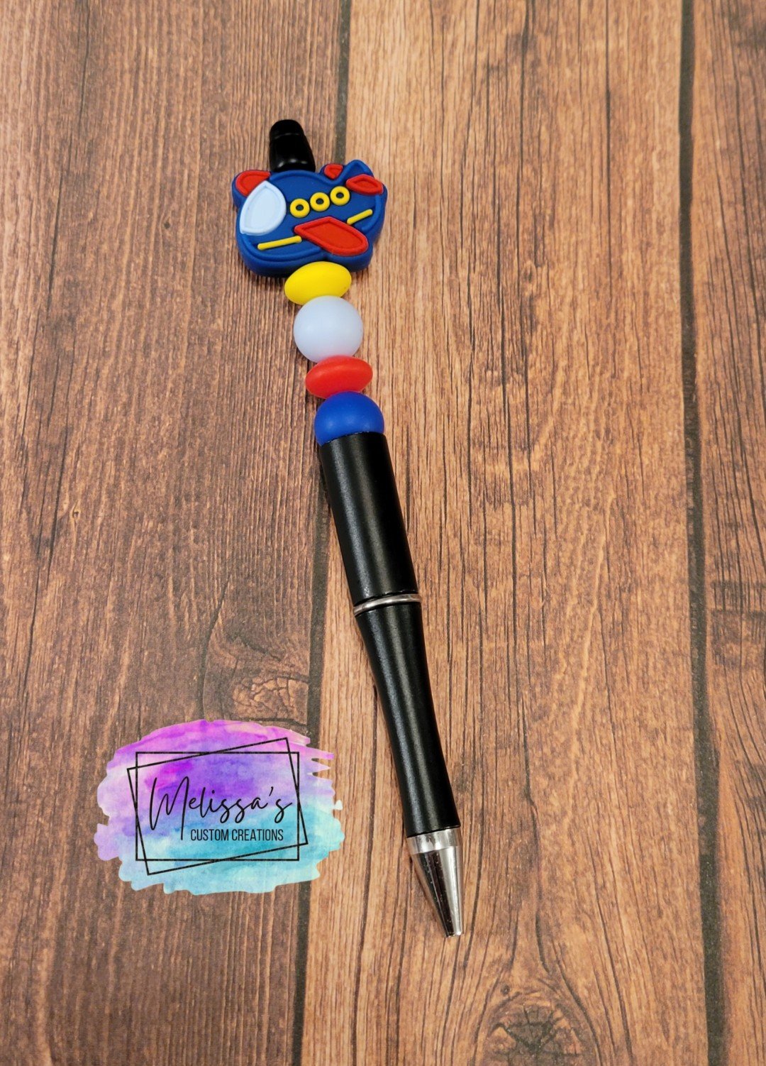 Airplane Beaded Pen (READY TO SHIP)