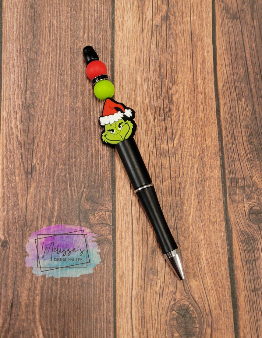 Christmas Beaded Pen (READY TO SHIP)