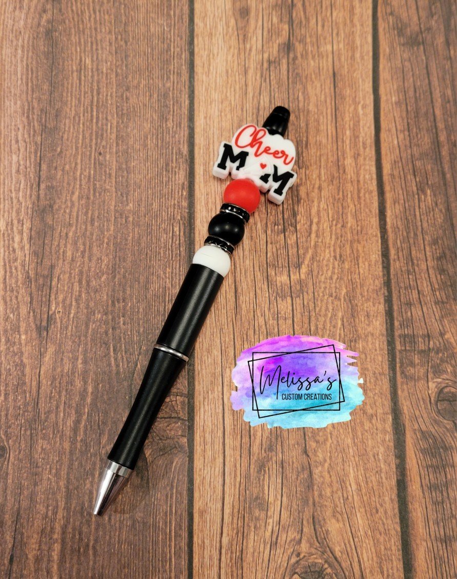 Cheer Mom Beaded Pen (READY TO SHIP)