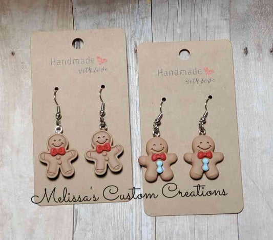 Gingerbread Boy/Girl Earrings (READY TO SHIP)