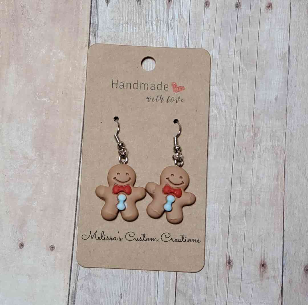 Gingerbread Boy/Girl Earrings (READY TO SHIP)