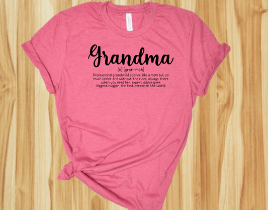 Grandma T-Shirt (Choose your colors)